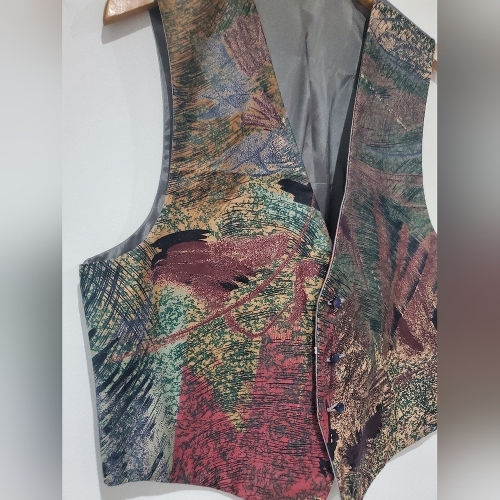 Artisan Hand-Made one Of A Kind REVERSEABLE quilted vest Size M - Picture 11 of 14